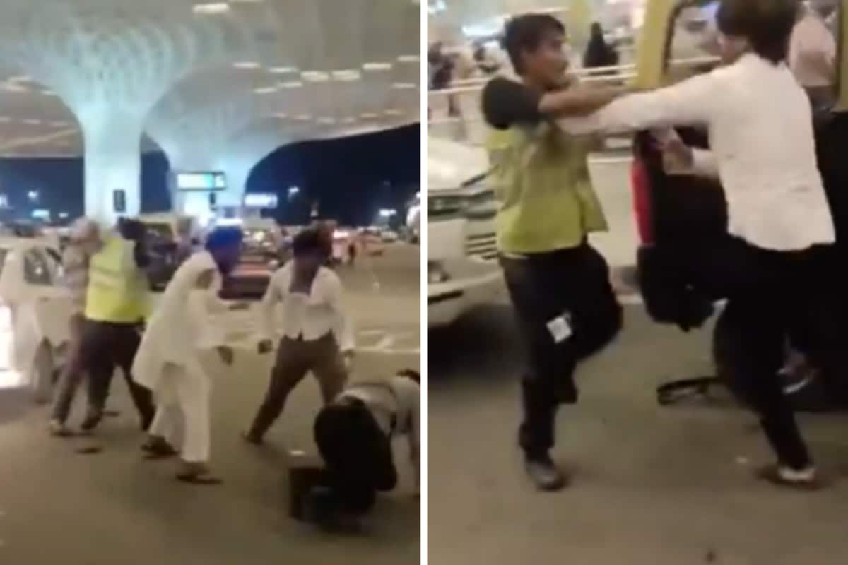 Violent Scuffle Breaks Out Between Cab Drivers, Security Staff At Mumbai Airport | Watch