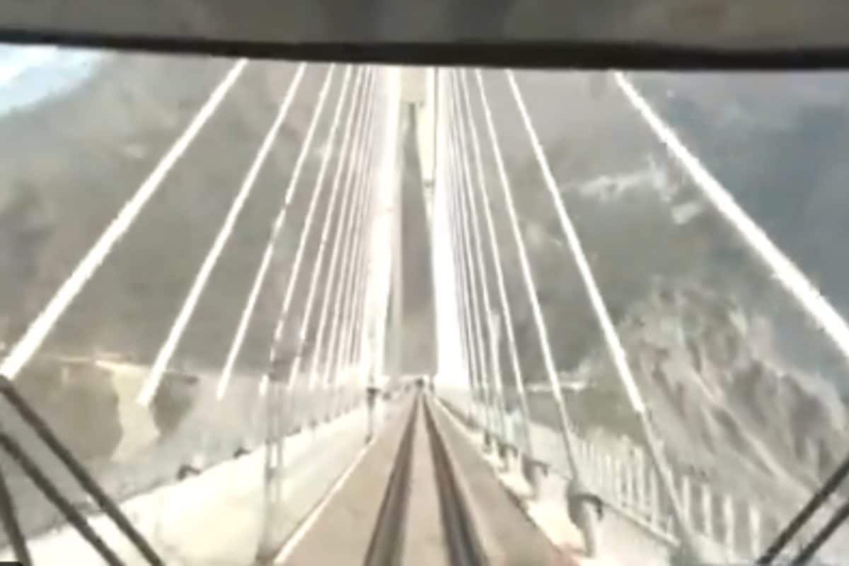 Mesmerising Visuals Emerge As Kashmir’s 1st Vande Train Crosses Iconic Anji Bridge