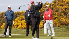 Trump takes time out to open Scottish golf course