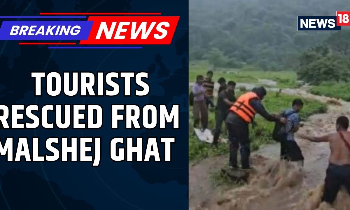 Pune Monsoon Mayhem: Stranded Tourists Rescued From Malshej Ghat As Waterfall Levels Rise | News18