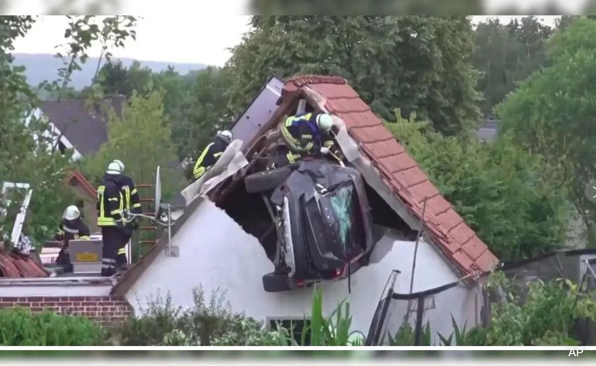 Several Injured As Car Crashes Into Barn’s Roof In Germany