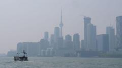 Air quality alerts issued in Canada and  US as wildfires continue to burn