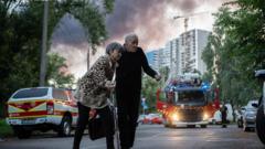 Kyiv hit by barrage of drone strikes as Putin spurns Trump’s truce bid