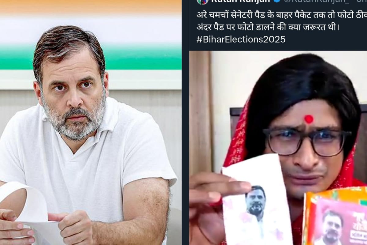 FIR Lodged Against 2 Individuals Over Rahul Gandhi’s Morphed Image On Sanitary Pad