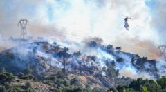 Wildfire threatens Marseille as a thousand firefighters defend city