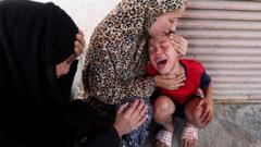 Children queuing for supplements killed in Israeli strike in Gaza, hospital says