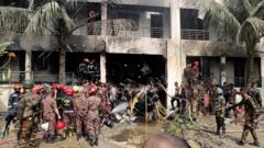 At least 19 dead after air force jet crashes into Bangladesh school