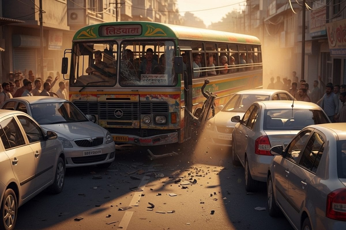 Chennai Bus Driver Dies Of Heart Attack While Driving, Fatally Hits Pedestrian, Rams Cars