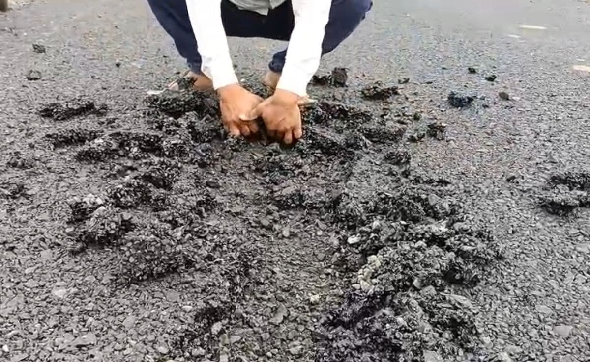Video: Man Tears Apart Month-Old Road By Hand In Maharashtra’s Nanded