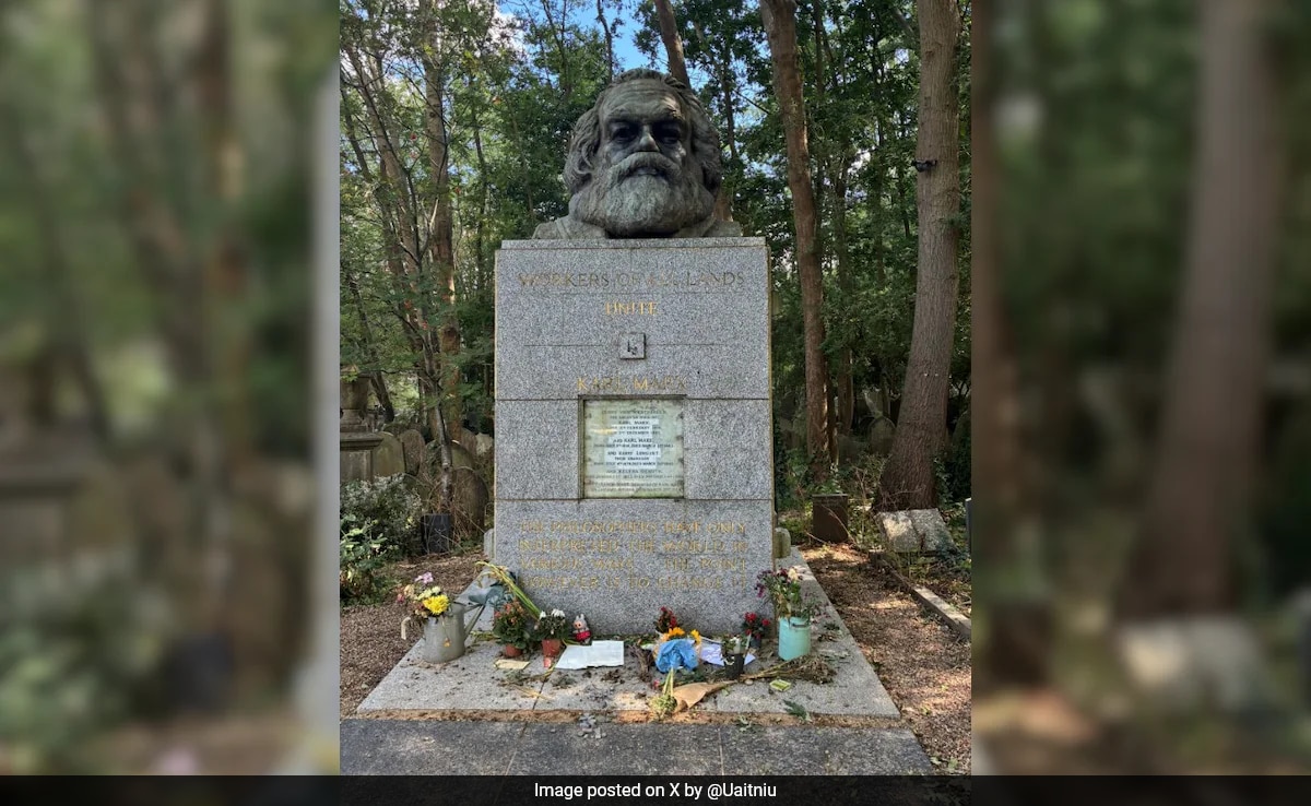Viral Labubu Doll Spotted At Karl Marx’s Grave, Internet Erupts