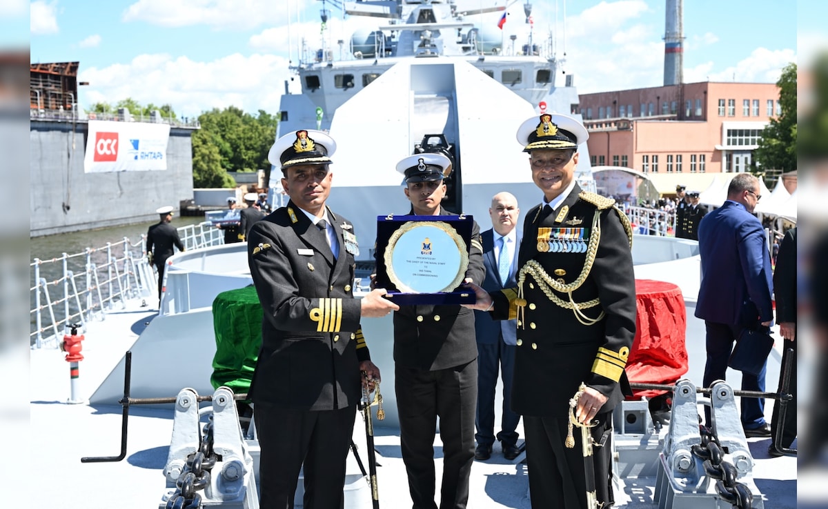 Indian Navy Commissions Stealth Frigate INS Tamal In Russia