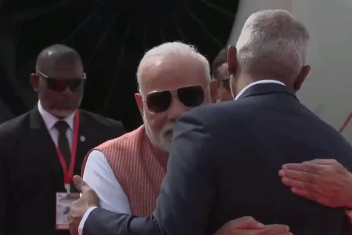 Muizzu Welcomes PM Modi With Warm Hug As ‘Vande Mataram’ Echoes In Maldives | Watch