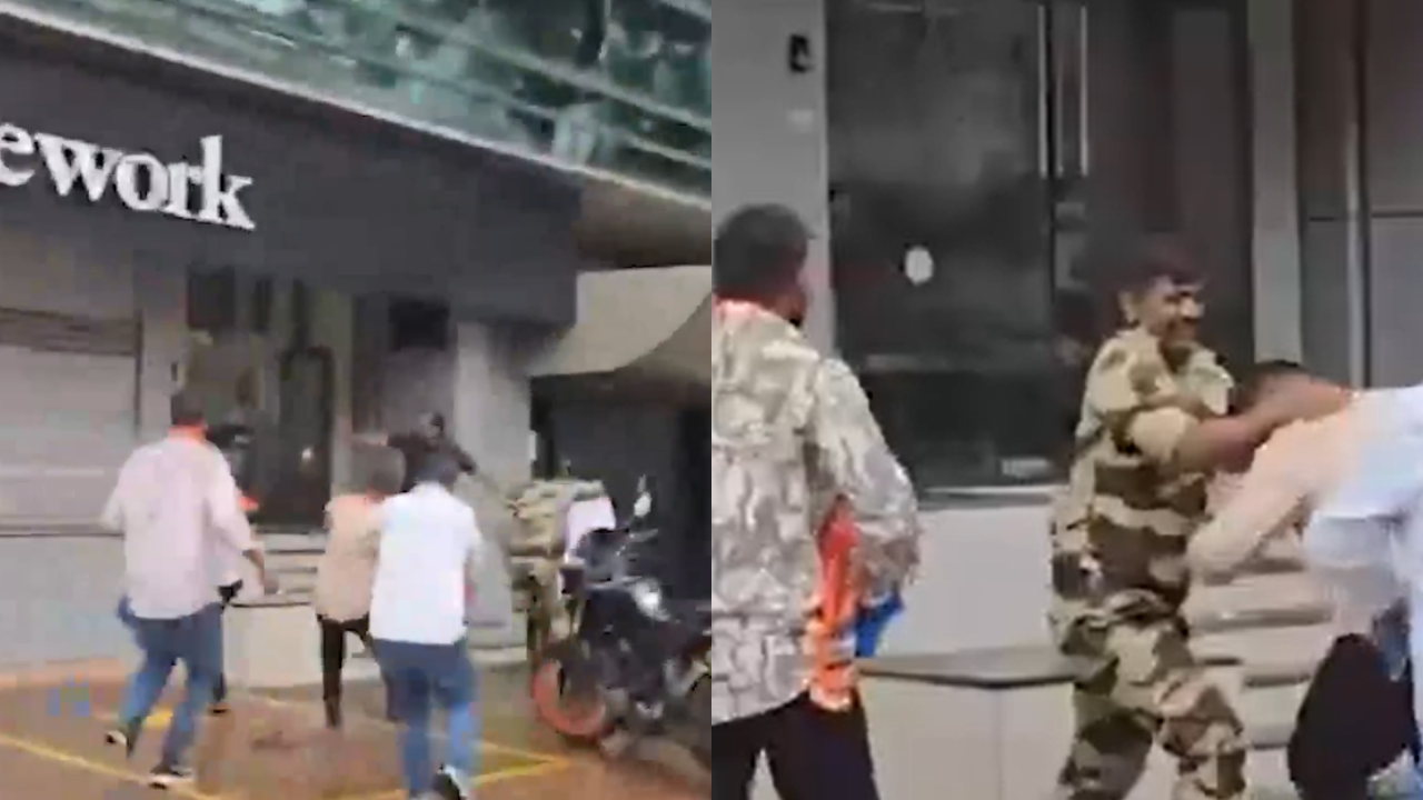 Watch: MNS workers vandalise bizman’s Mumbai office over post on Marathi