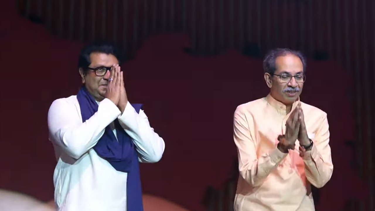 ‘Fadnavis did what Balasaheb could not’: Raj Thackeray at ‘victory’ rally with Uddhav