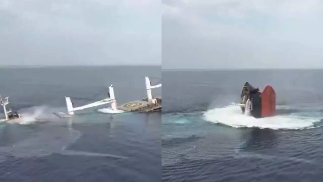 Watch: Houthi’s attack, sink massive ship in Red Sea; 10 rescued, 4 dead