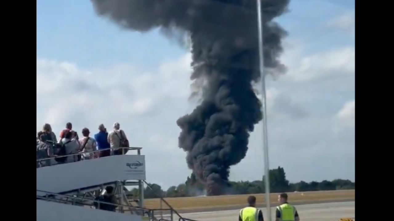 Jet crashes at London Southend Airport shortly after take off; casualties feared