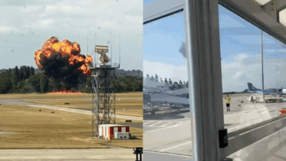 Watch: Plane crashes moments after takeoff at London airport; massive fireball caught on cam