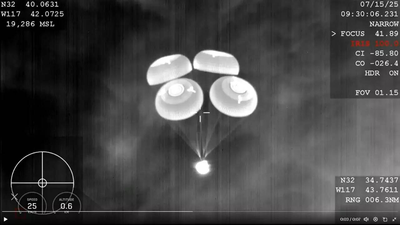 Back on Earth: Astronaut Shubhanshu Shukla’s epic splashdown near San Diego; watch video