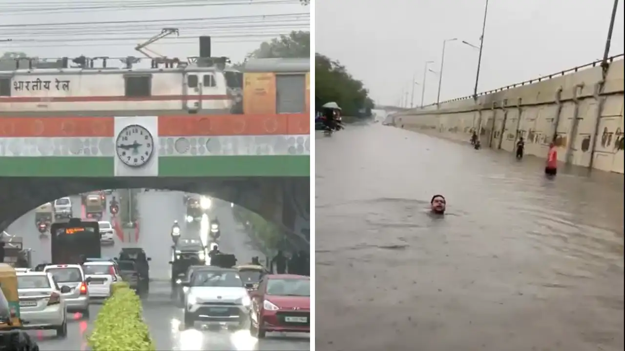 ‘Public swimming on streets’: Delhi waterlogged with traffic snarls after heavy rain