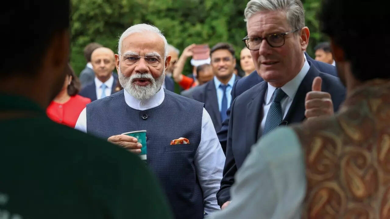 ‘From one chaiwala to another’: PM Modi, UK PM Starmer enjoy cup of tea
