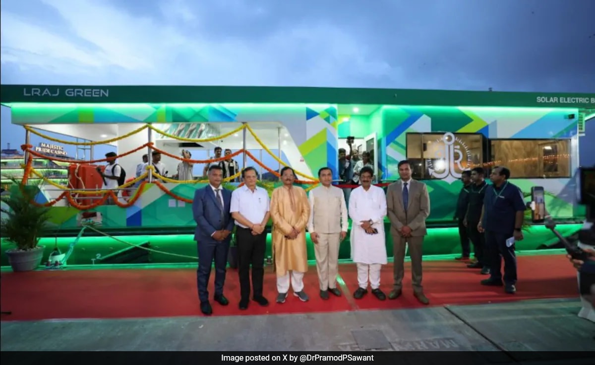 Goa Chief Minister Launches 1st Private Solar-Electric Boat In Mandovi River