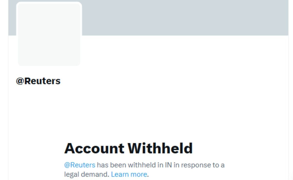 Centre Responds After News Agency Reuters’ X Account Withheld In India