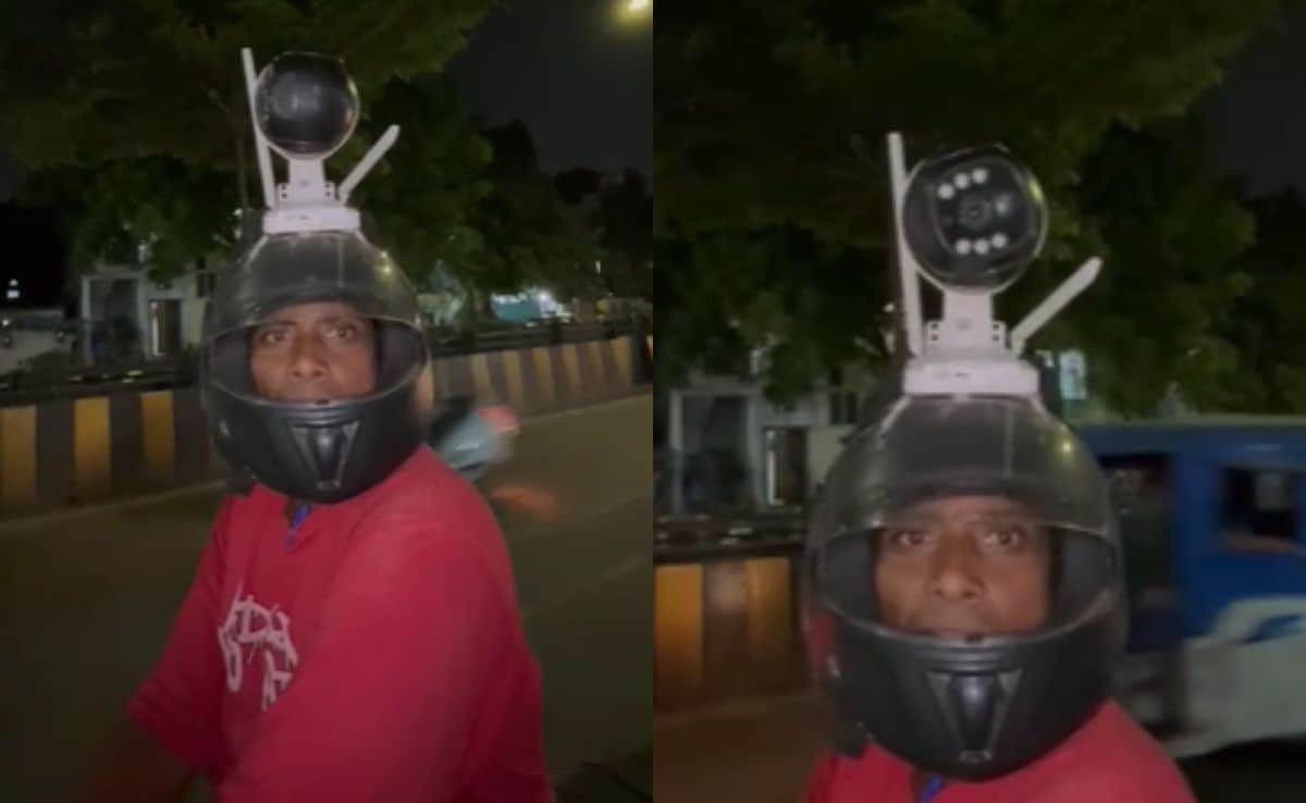 “If Anything Happens…”: Why Indore Man Fitted A Huge Camera On Helmet