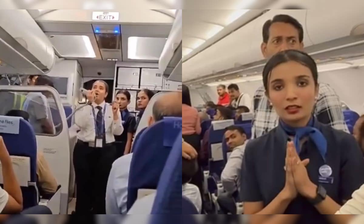 Video: Fliers Agitated Over IndiGo Take-Off Delay, Air Hostess Folds Hands