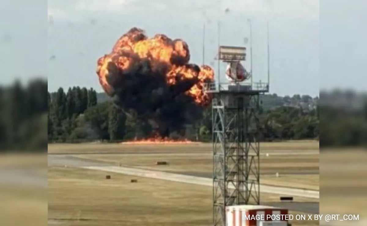 Huge Fireball In Sky As Small Plane Crashes At London Southend Airport