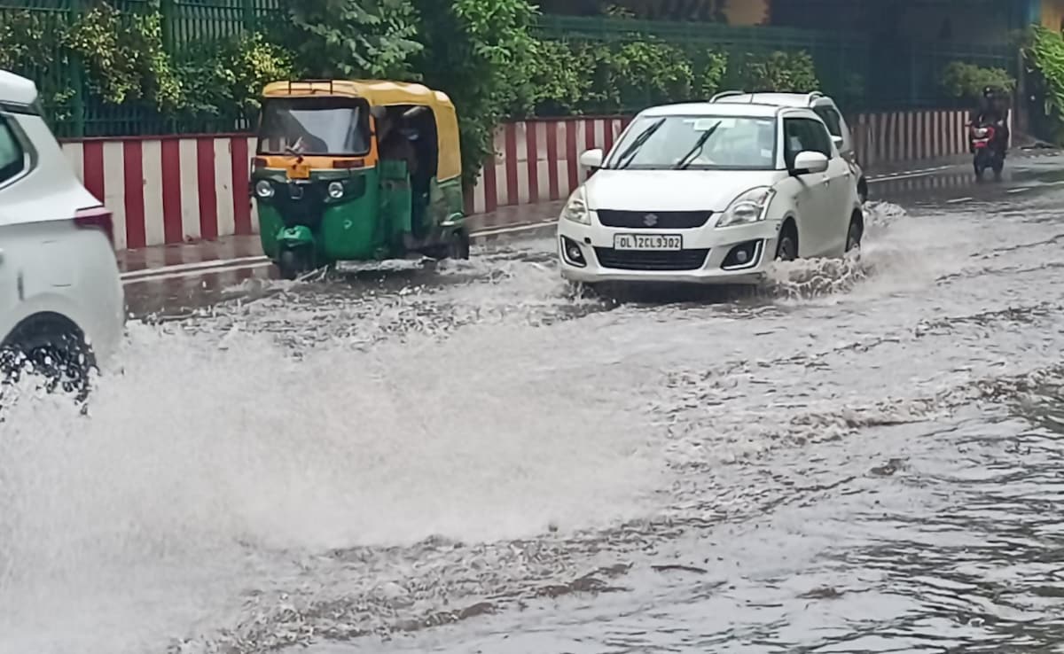 Streets Waterlogged After Heavy Rain In Delhi, ‘Yellow’ Alert Issued