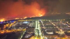 Flames near Madrid as wildfires burn across Spain and Portugal