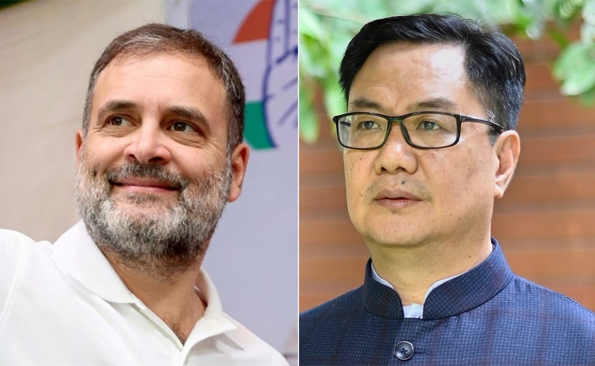 “Rahul Gandhi Not A Child, Should Not Harm Nation’s Image”: Kiren Rijiju