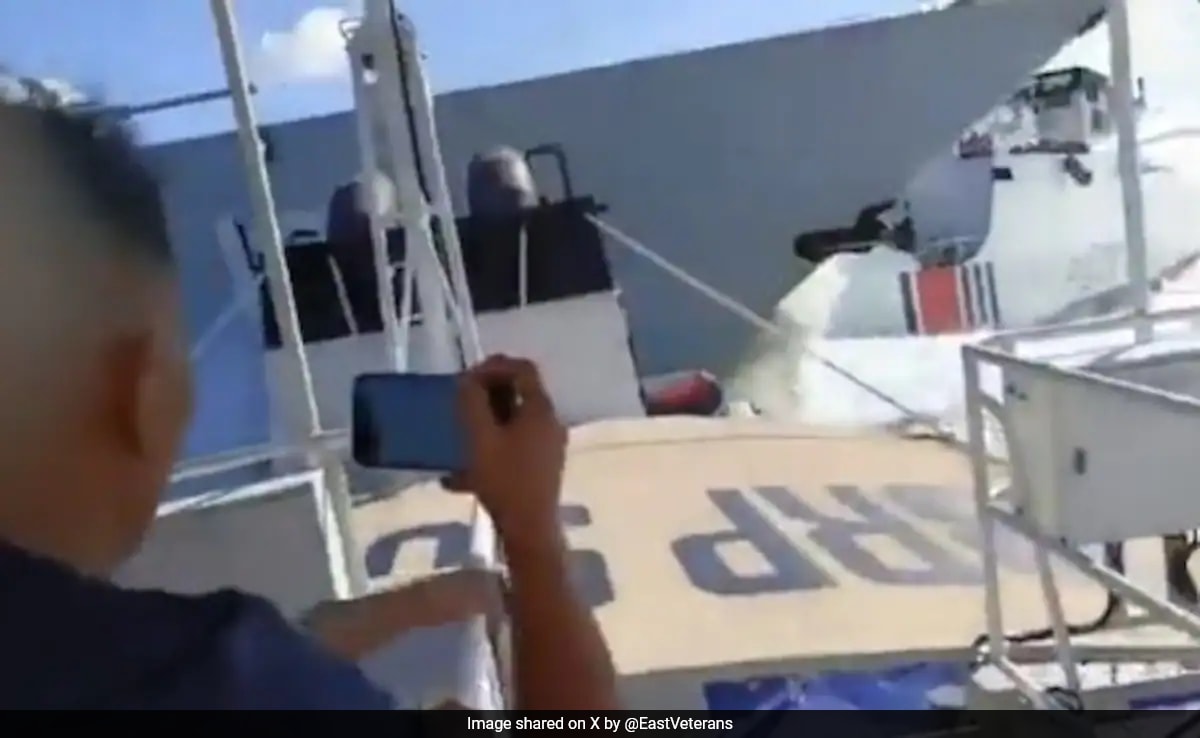 Watch: Two Chinese Vessels Collide During Philippine Boat Chase In South China Sea