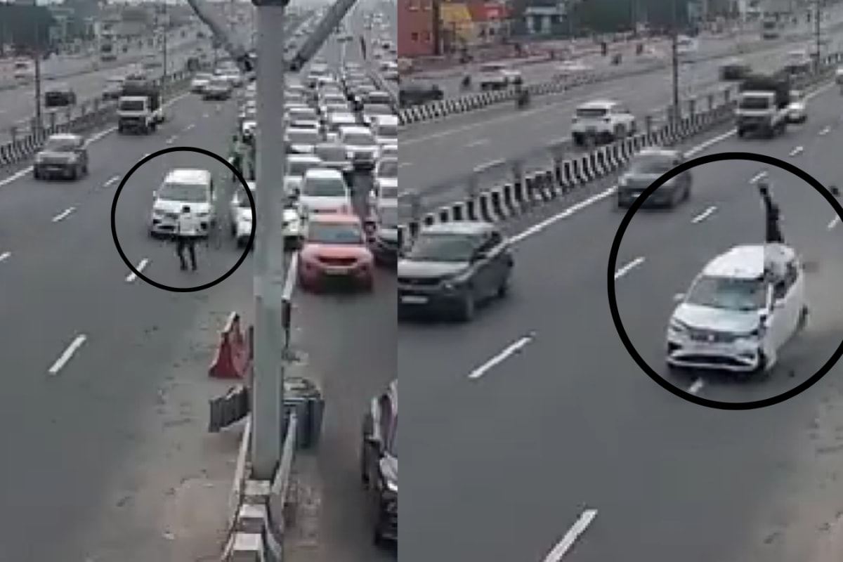 Speeding Car Hits Traffic Cop On Delhi-Meerut Expressway, Flings Him Into Air | Video