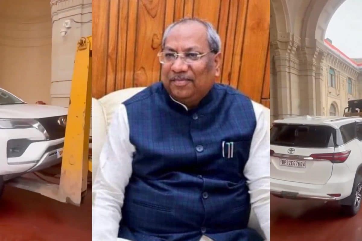 UP Minister’s Car Towed From Assembly Premises Over Traffic Violation | Video