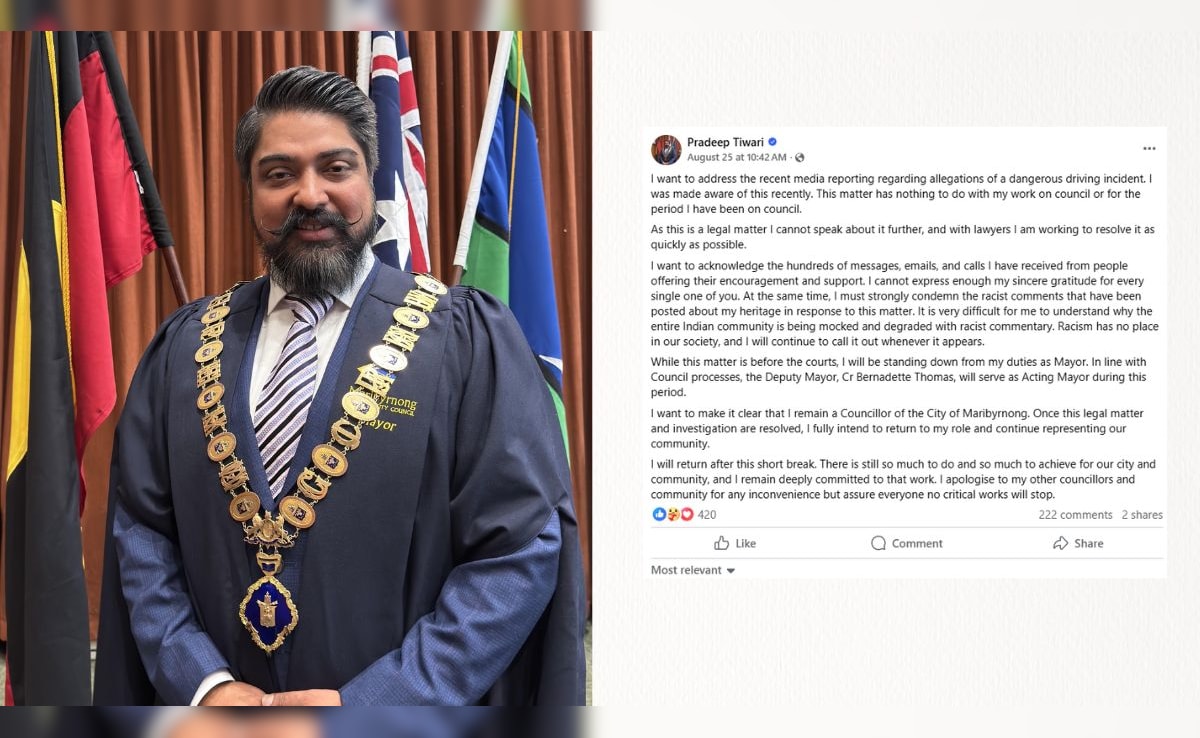 India-Australian Mayor Steps Aside Over Racist Remarks Due To Rash Driving