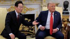 S Korea’s Lee turns on charm with Trump – and averts embarrassment