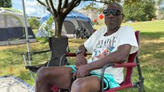 Trump posted a photo of me sitting by my tent – then a bulldozer arrived