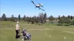 Watch: Plane makes emergency landing on Australian golf course
