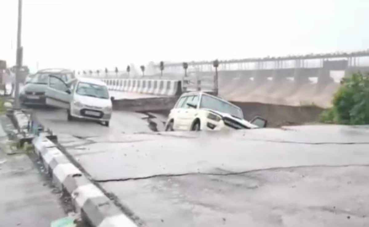 Video: Bike Falls, Car Dangles As Part Of Bridge Gets Washed Away In Jammu
