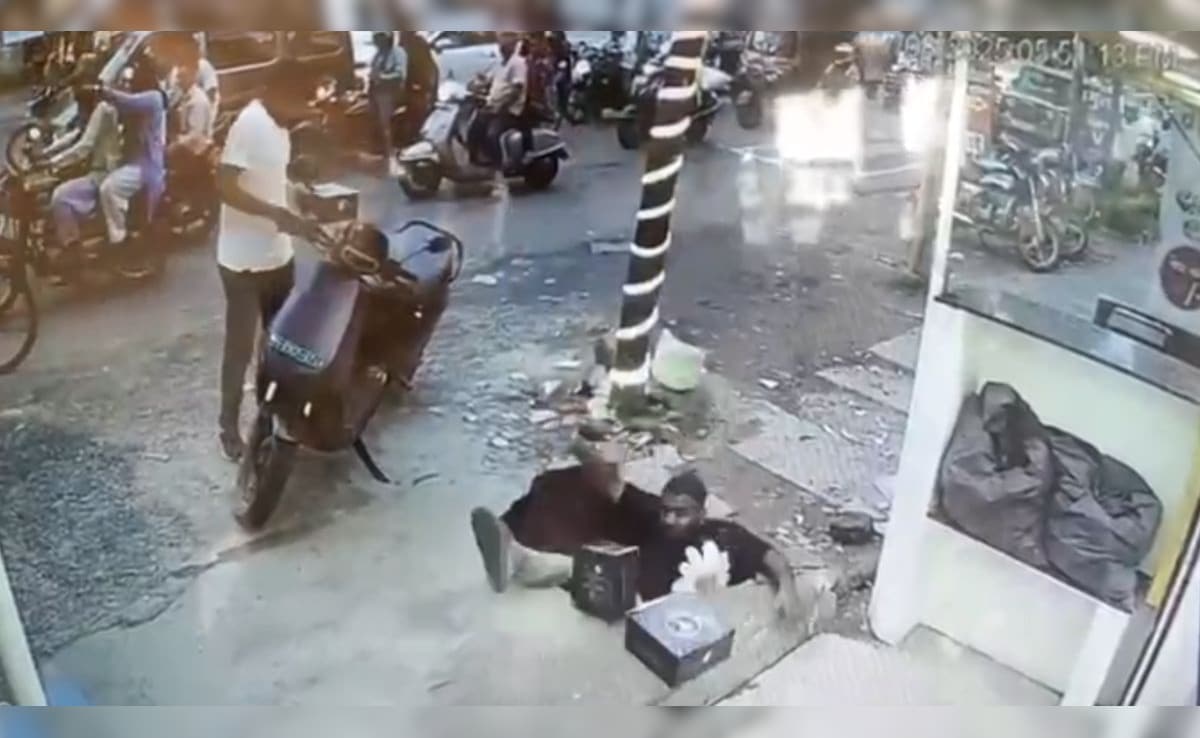 On Camera, Man Falls Into Drain As Cover Gives Way In Maharashtra