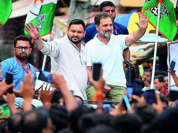 Oppn show of strength in Bihar as allies join Rahul’s ‘Vote Adhikar Yatra’