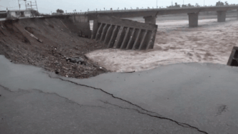 Incessant rains batter J&K: Road connecting Tawi Bridge washes away as river swells