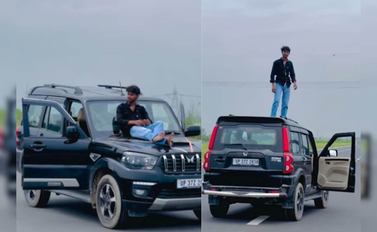 UP Man Performs Stunt, Climbs Onto Moving Scorpio, Fined Rs 30,000