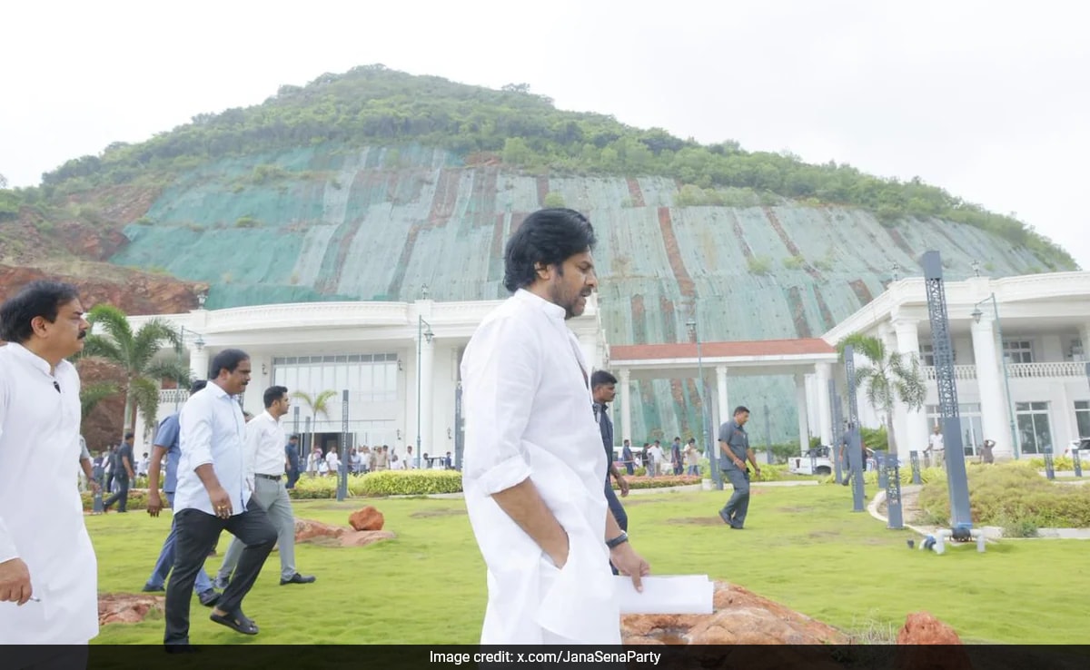 Pawan Kalyan Visits Andhra’s Rushikonda Hill, Inspects Controversial Structures