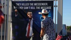Heightened security as Americans gather for Kirk memorial
