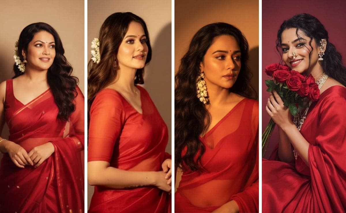 How To Transform Your Selfie Into A Bollywood-Style Red Saree Poster