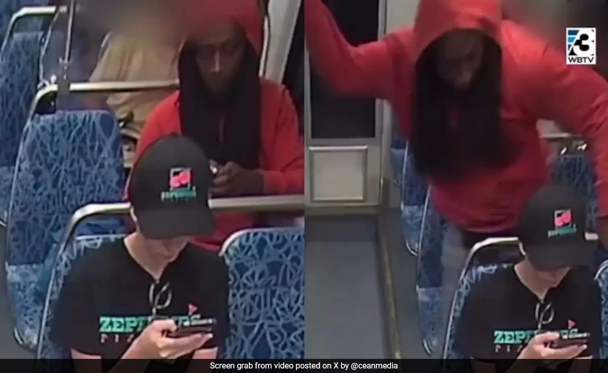 Video: Moment Ukraine Refugee Who Fled War Was Stabbed To Death On US Train