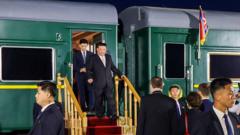 North Korea’s Kim leaves for China in armoured train