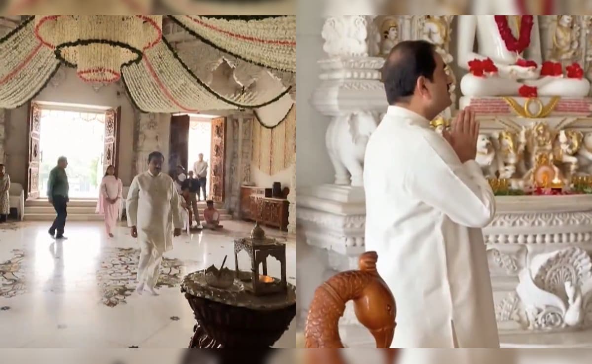 Video: Gautam Adani, Wife Offer Prayers At Ahmedabad Temple